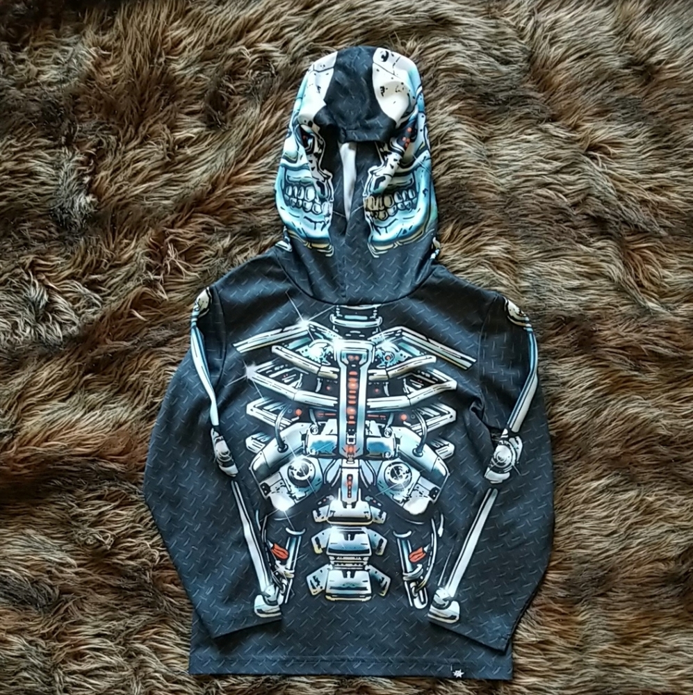 Boys robot skeleton hoodie